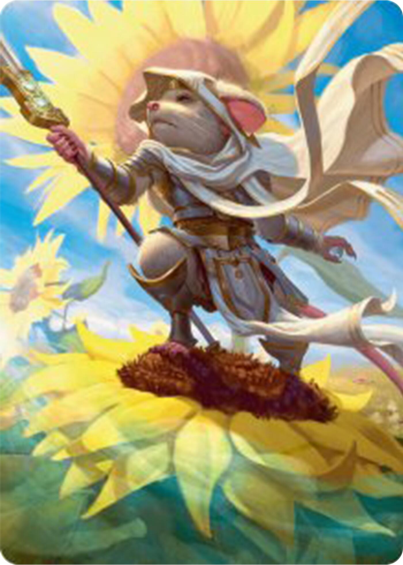 Elspeth, Sun's Champion Art Card [Bloomburrow Art Series] | Galactic Gamez