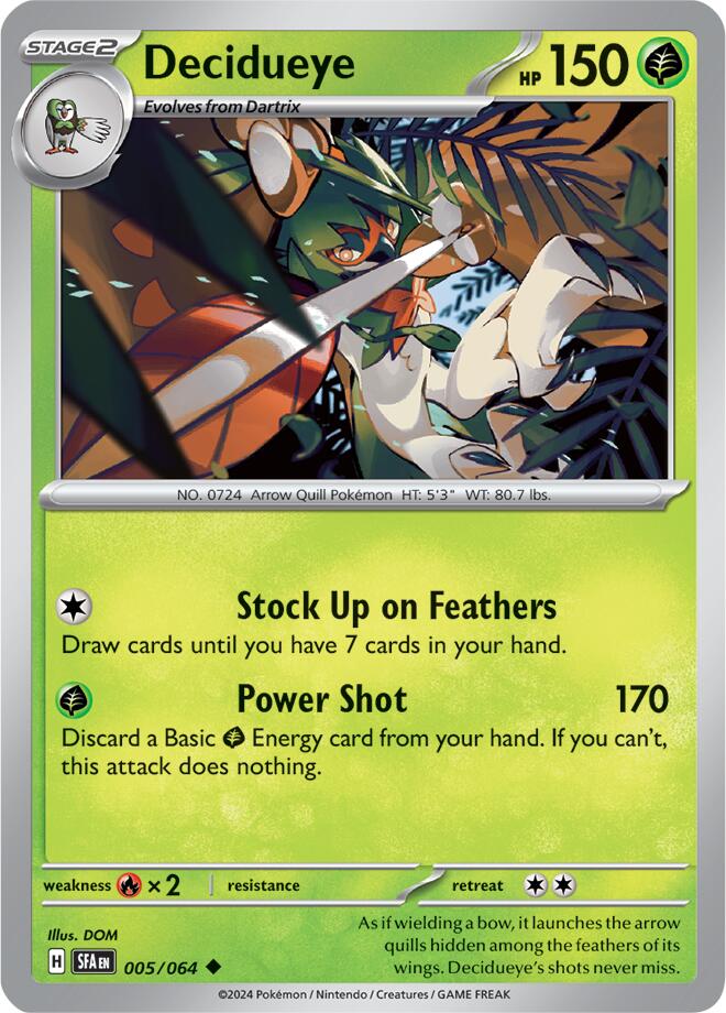 Decidueye (005/064) [Scarlet & Violet: Shrouded Fable] | Galactic Gamez