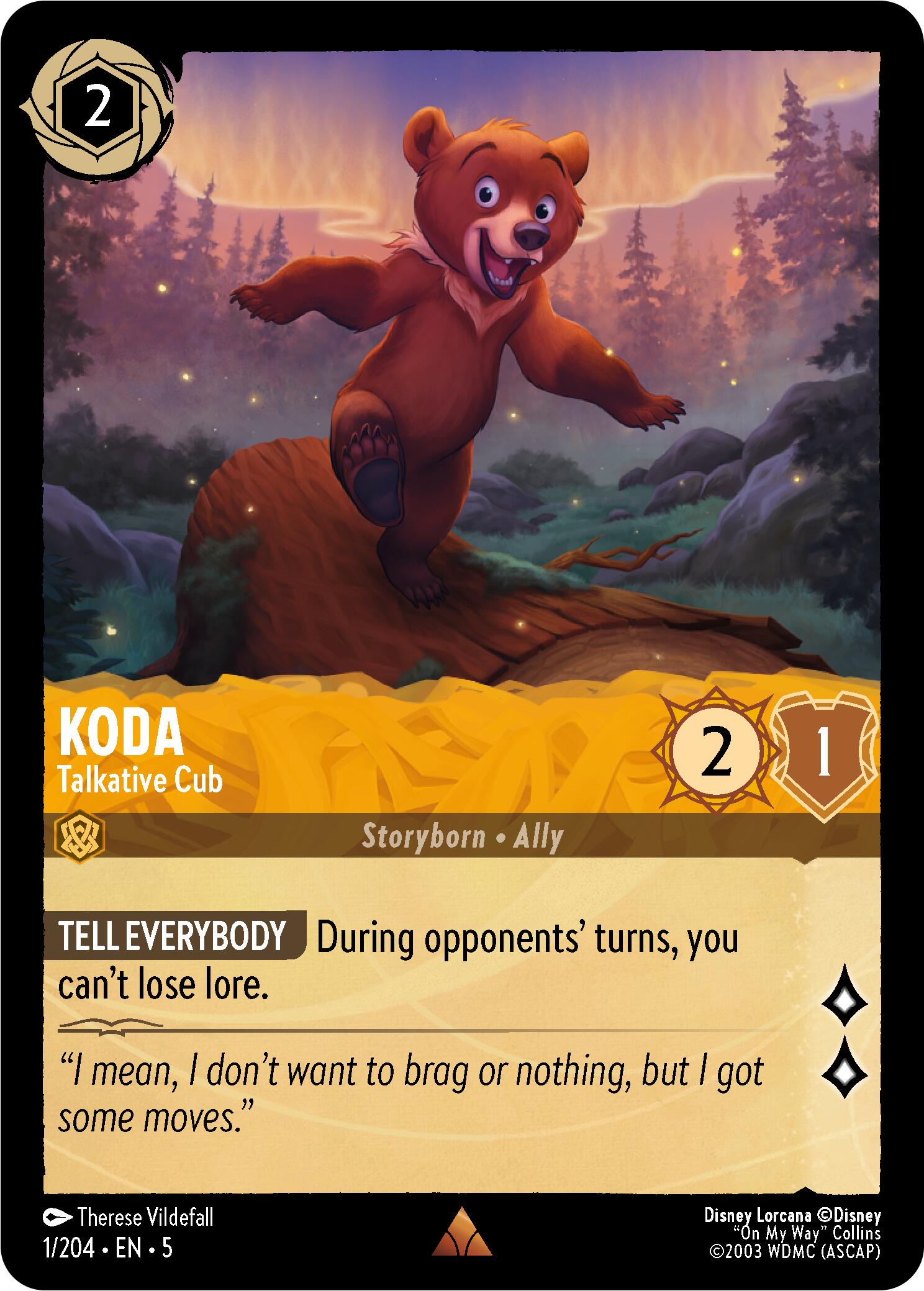 Koda - Talkative Cub (1/204) [Shimmering Skies] | Galactic Gamez