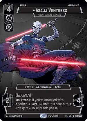 Asajj Ventress - Count Dooku's Assassin (005/006) (2024 Convention Exclusive) (005/006) [Miscellaneous] | Galactic Gamez