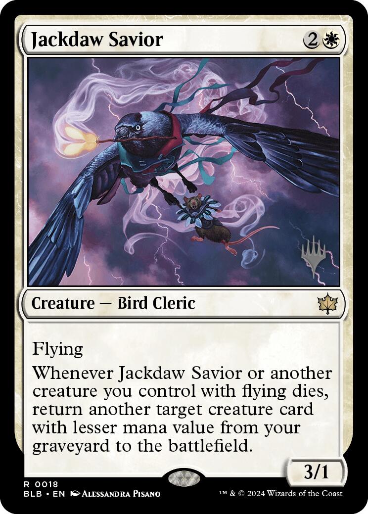 Jackdaw Savior (Promo Pack) [Bloomburrow Promos] | Galactic Gamez