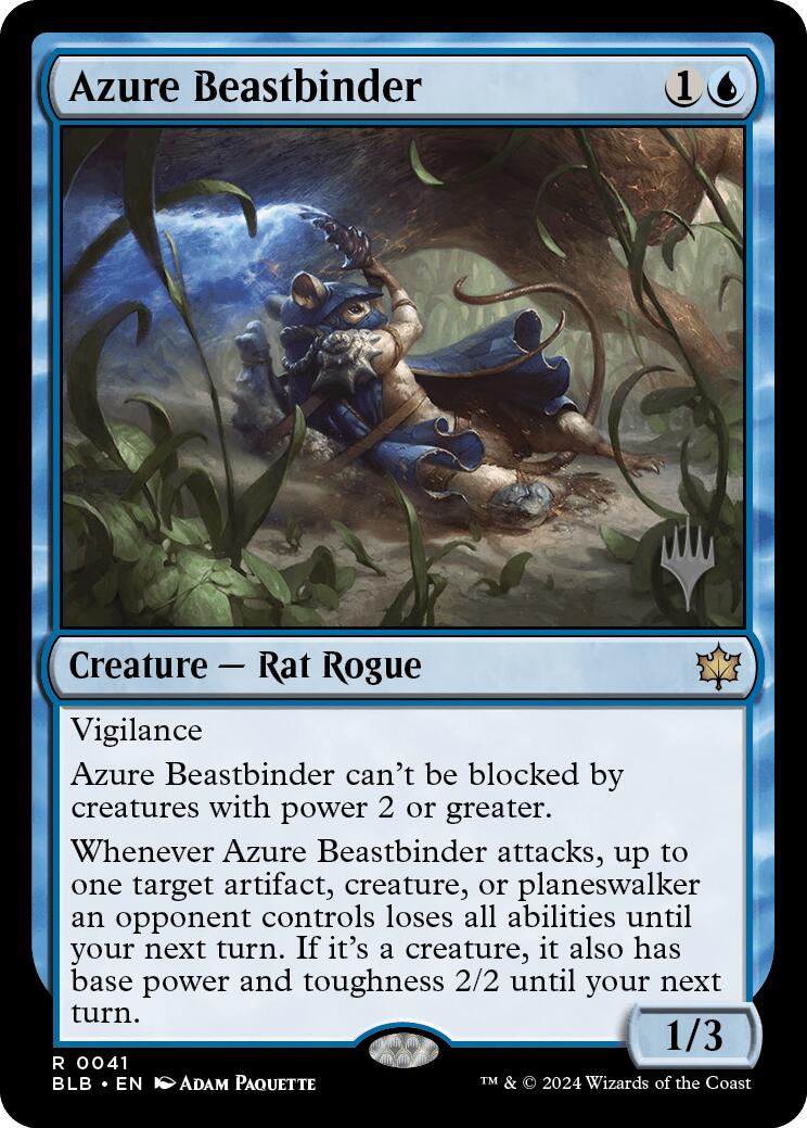 Azure Beastbinder (Promo Pack) [Bloomburrow Promos] | Galactic Gamez