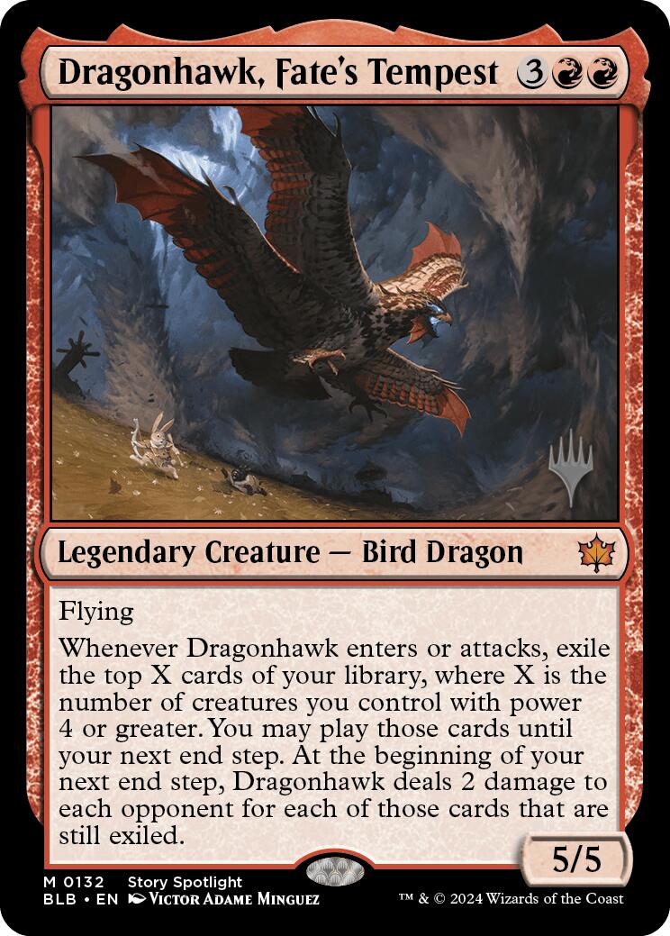 Dragonhawk, Fate's Tempest (Promo Pack) [Bloomburrow Promos] | Galactic Gamez