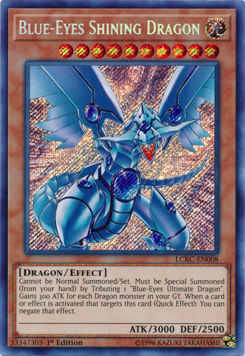 Blue-Eyes Shining Dragon [LCKC-EN008] Secret Rare | Galactic Gamez