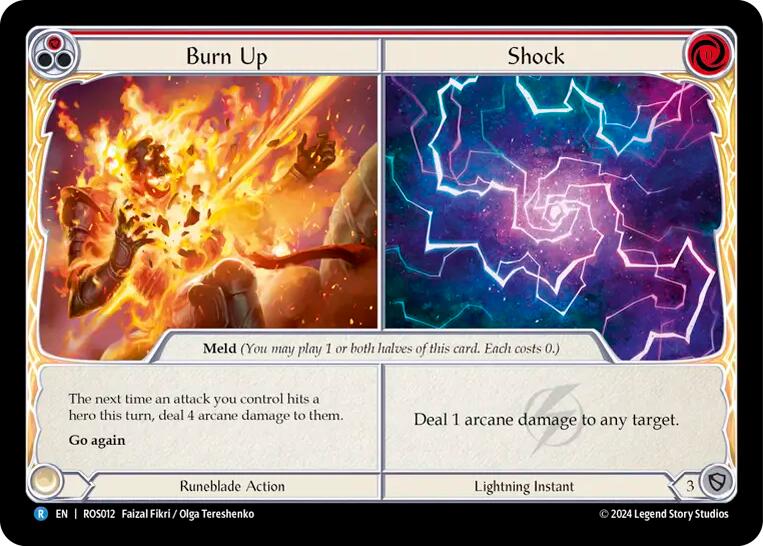 Burn Up // Shock [ROS012] (Rosetta)  Rainbow Foil | Galactic Gamez