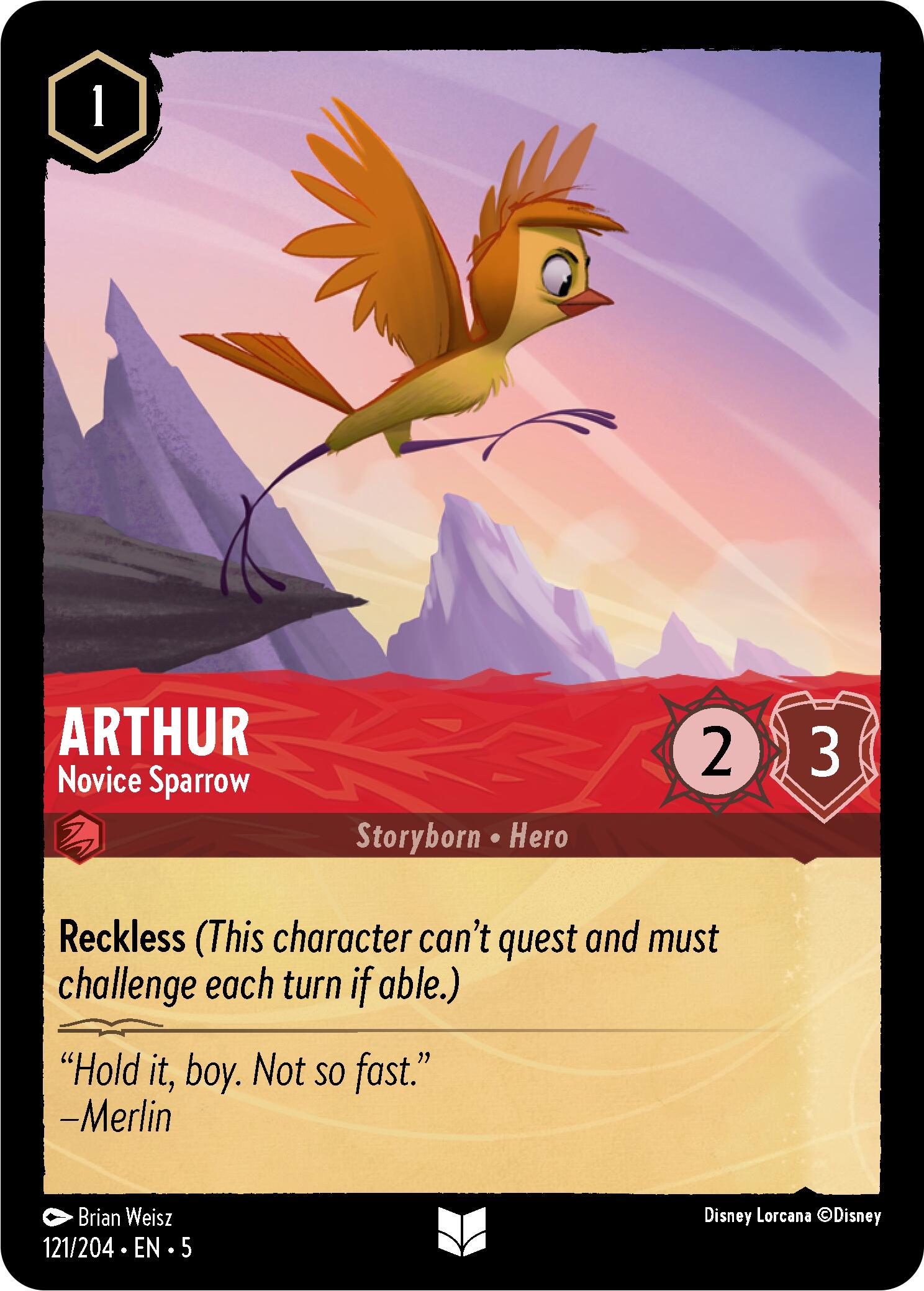 Arthur - Novice Sparrow (121/204) [Shimmering Skies] | Galactic Gamez