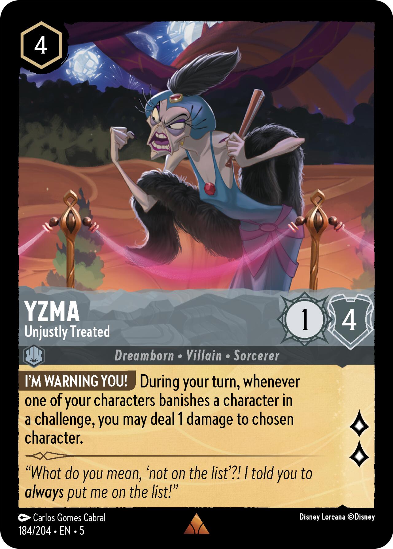 Yzma - Unjustly Treated (184/204) [Shimmering Skies] | Galactic Gamez