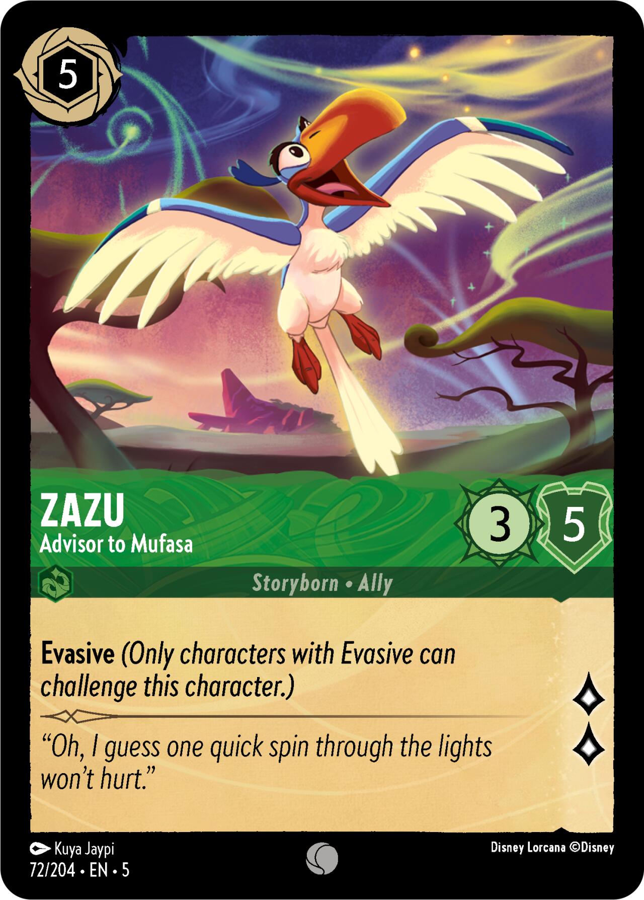 Zazu - Advisor to Mufasa (72/204) [Shimmering Skies] | Galactic Gamez