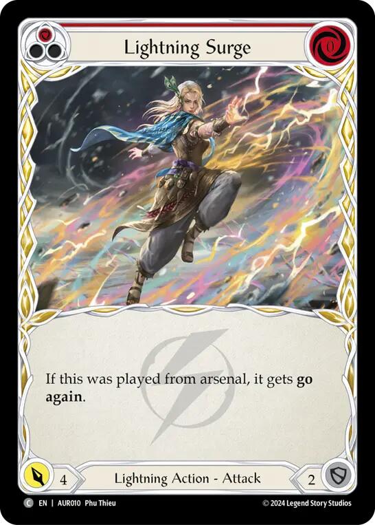 Lightning Surge (Red) [AUR010] (1st Strike) | Galactic Gamez