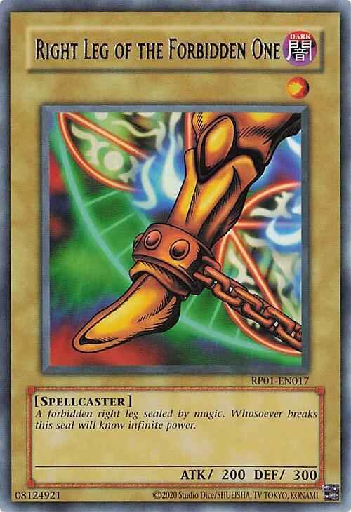Right Leg of the Forbidden One [RP01-EN017] Rare | Galactic Gamez