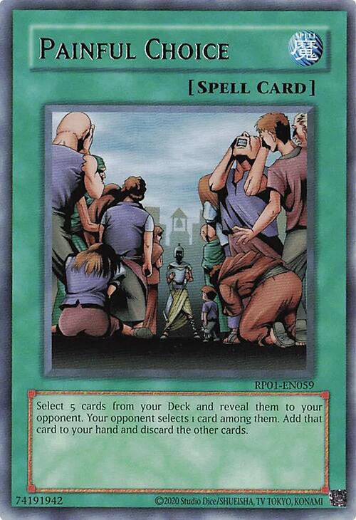 Painful Choice [RP01-EN059] Rare | Galactic Gamez