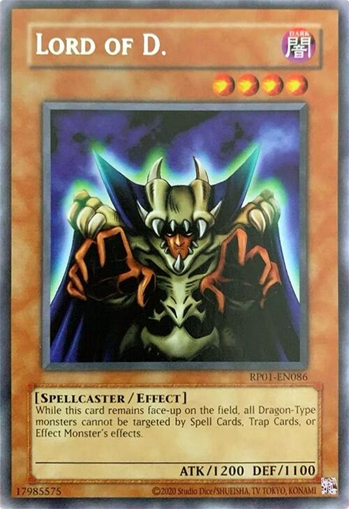 Lord of D. [RP01-EN086] Rare | Galactic Gamez