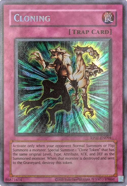 Cloning [RP01-EN094] Secret Rare | Galactic Gamez