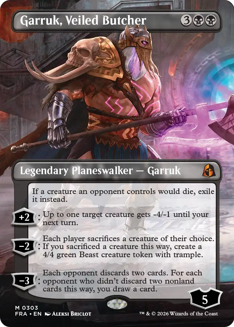 Garruk, Veiled Butcher (Borderless) [Reality Fracture] | Galactic Gamez