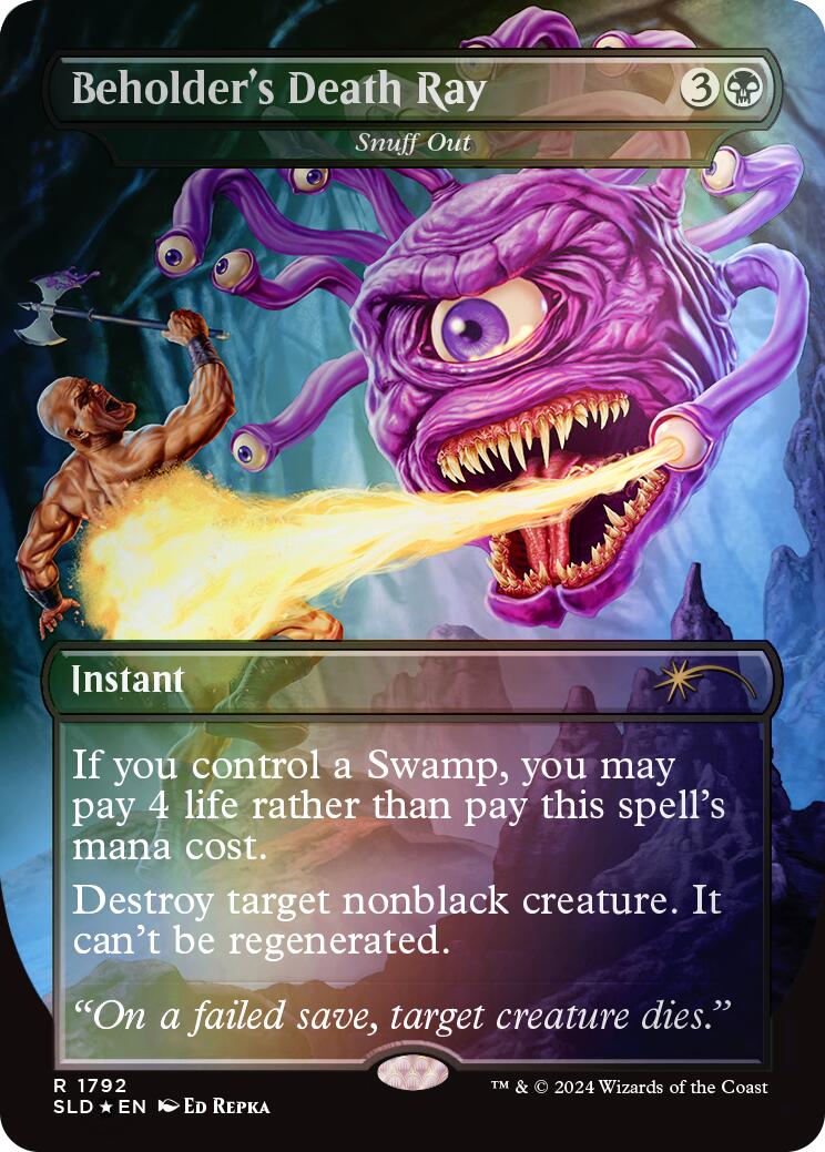 Beholder's Death Ray - Snuff Out (Rainbow Foil) [Secret Lair Drop Series] | Galactic Gamez