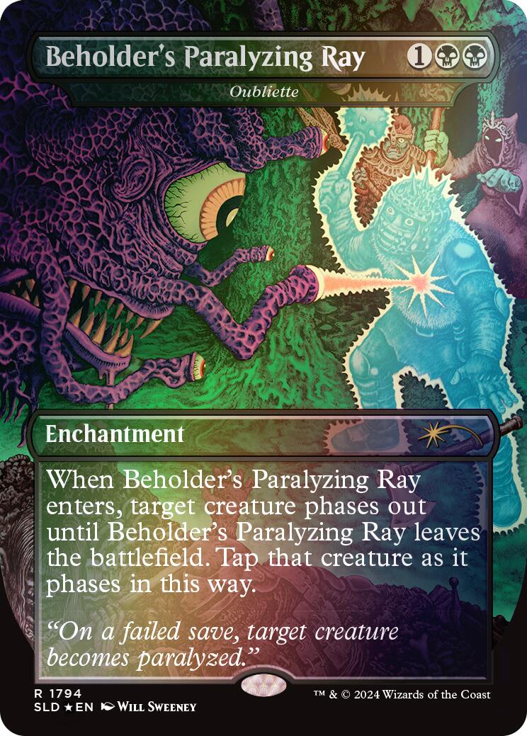 Beholder's Paralyzing Ray - Oubliette (Rainbow Foil) [Secret Lair Drop Series] | Galactic Gamez