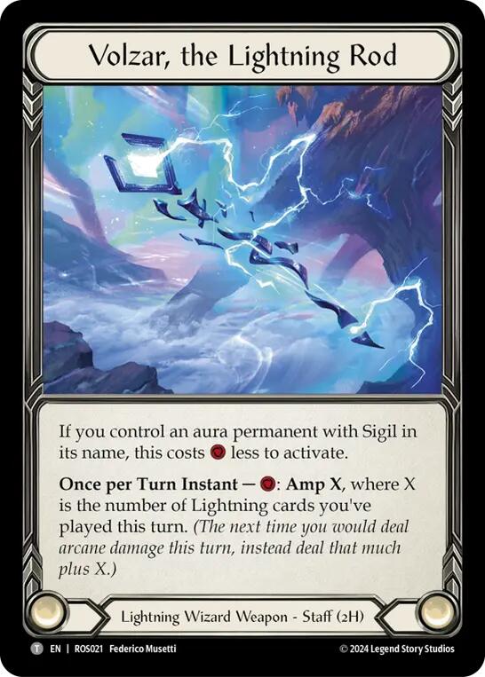 Volzar, the Lightning Rod [ROS021] (Rosetta)  Cold Foil | Galactic Gamez