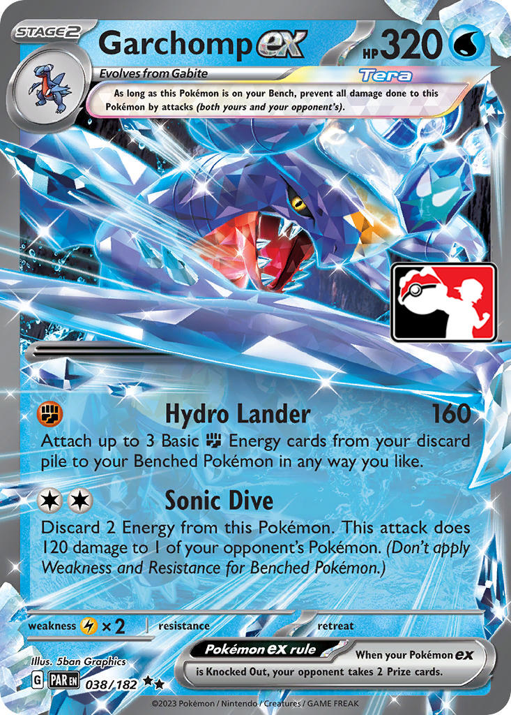 Garchomp ex (038/182) [Prize Pack Series Five] | Galactic Gamez