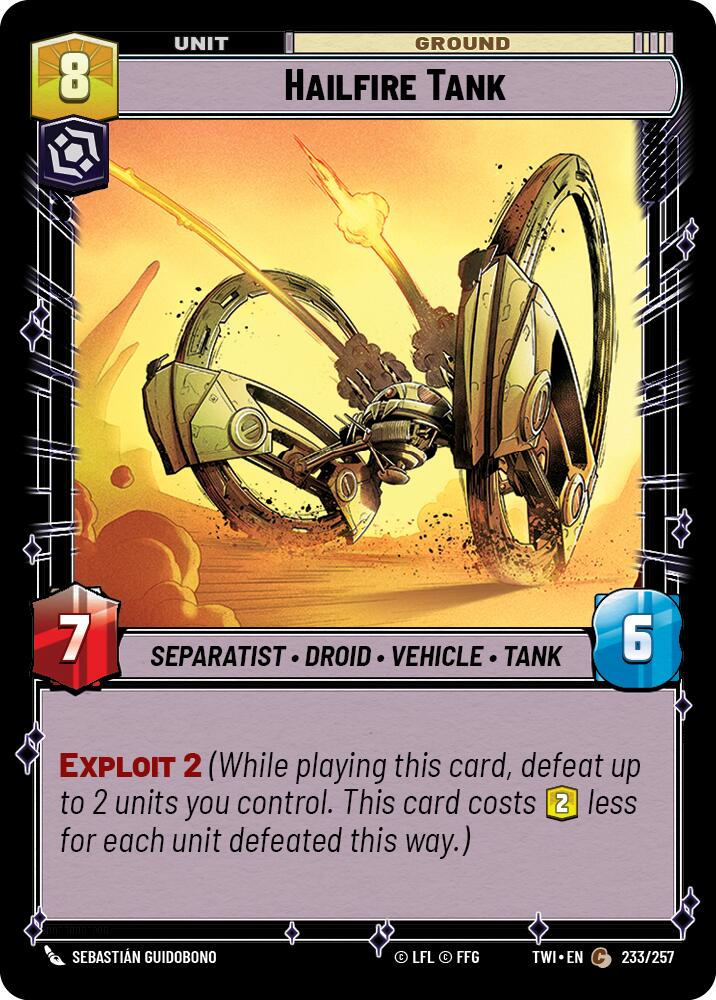 Hailfire Tank (233/257) (233/257) [Twilight of the Republic] | Galactic Gamez