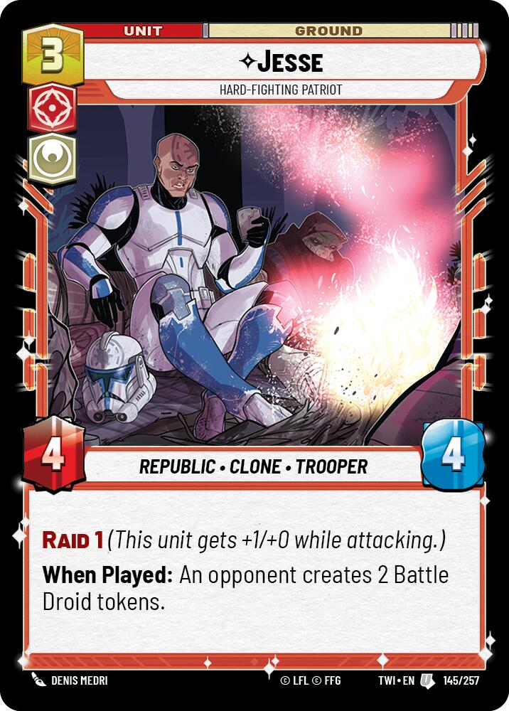 Jesse - Hard-Fighting Patriot (145/257) (145/257) [Twilight of the Republic] | Galactic Gamez