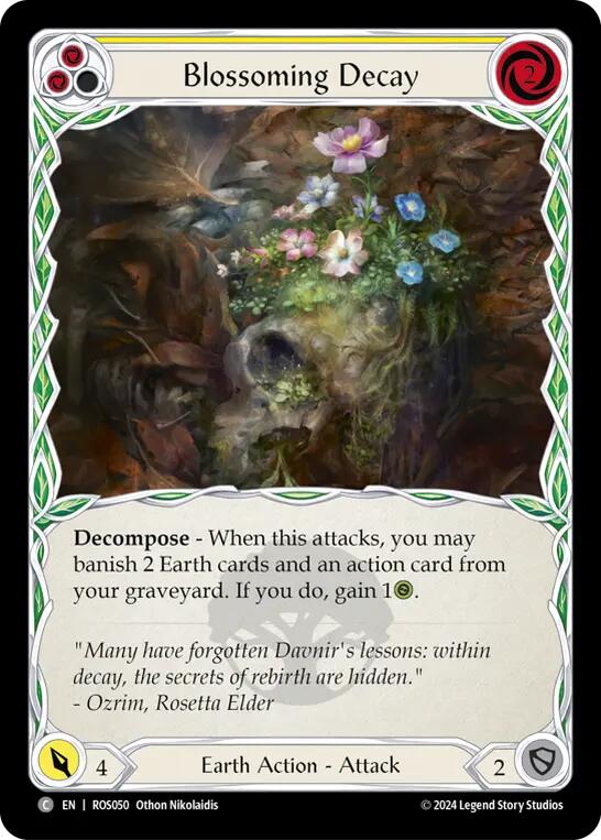 Blossoming Decay (Yellow) [ROS050] (Rosetta)  Rainbow Foil | Galactic Gamez