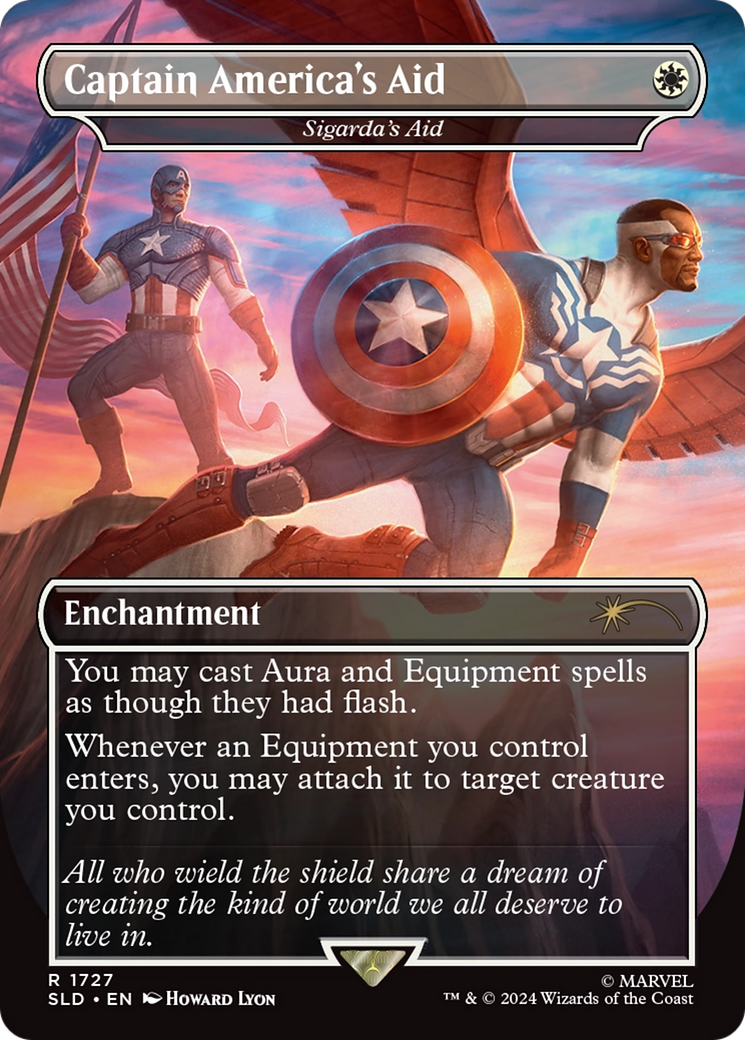 Captain America's Aid - Sigarda's Aid (Rainbow Foil) [Secret Lair Drop Series] | Galactic Gamez