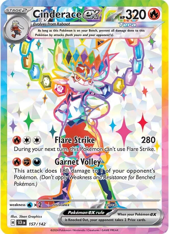 Cinderace ex (157/142) [Scarlet & Violet: Stellar Crown] | Galactic Gamez