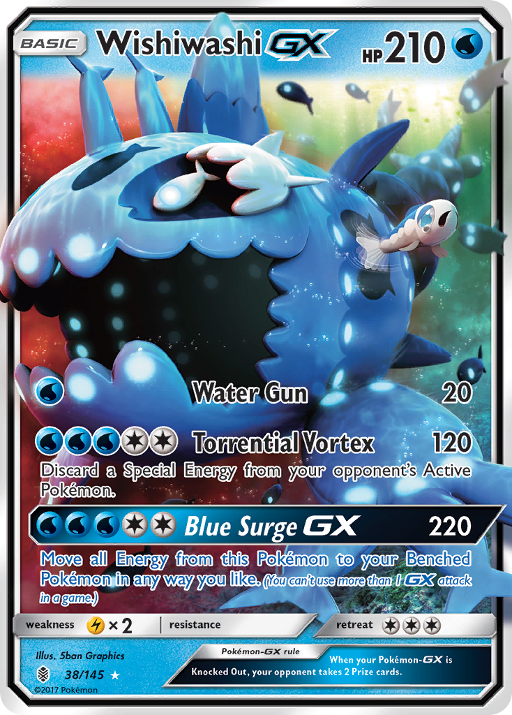 Wishiwashi GX (38/145) [Sun & Moon: Guardians Rising] | Galactic Gamez