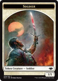 Soldier (004) // Serra the Benevolent Emblem (020) Double-Sided Token [Modern Horizons Tokens] | Galactic Gamez