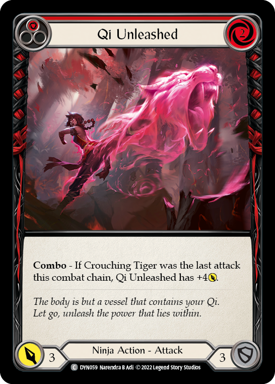 Qi Unleashed (Red) [DYN059] (Dynasty)  Rainbow Foil | Galactic Gamez
