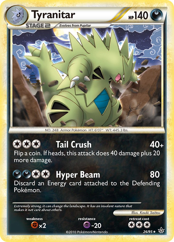 Tyranitar (26/95) (Theme Deck Exclusive) [HeartGold & SoulSilver: Unleashed] | Galactic Gamez