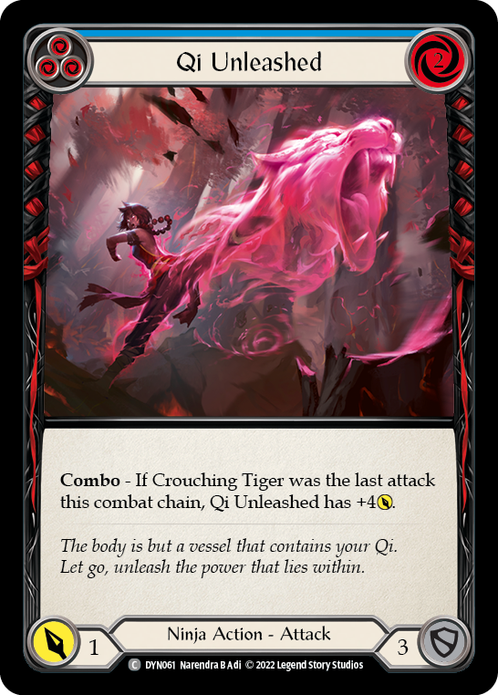 Qi Unleashed (Blue) [DYN061] (Dynasty)  Rainbow Foil | Galactic Gamez