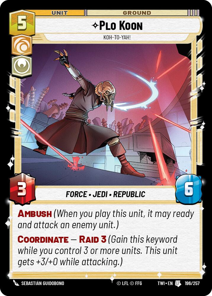 Plo Koon - Koh-to-yah! (196/257) (196/257) [Twilight of the Republic] | Galactic Gamez
