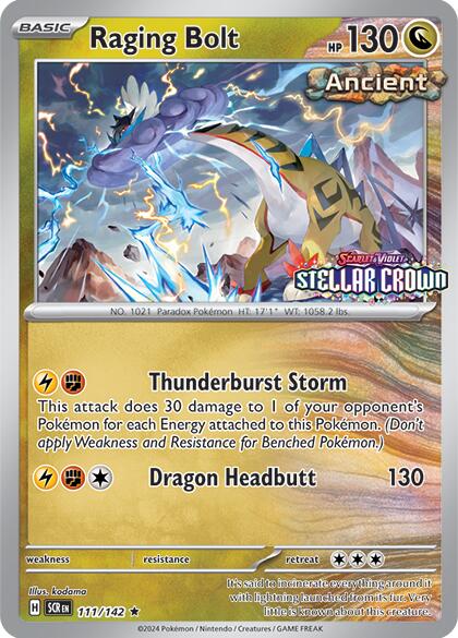 Raging Bolt (111/142) (Cosmo Holo - Best Buy Exclusive) [Miscellaneous Cards] | Galactic Gamez