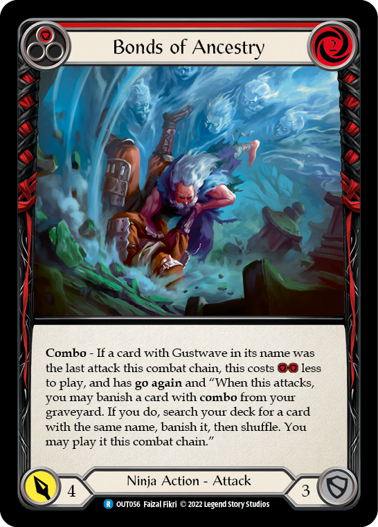 Bonds of Ancestry (Red) [OUT056] (Outsiders)  Rainbow Foil | Galactic Gamez