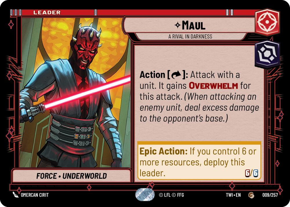 Maul - A Rival in Darkness (009/257) (009/257) [Twilight of the Republic] | Galactic Gamez