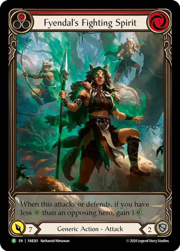 Fyendal's Fighting Spirit (Red) [FAB261] (Promo)  Rainbow Foil | Galactic Gamez