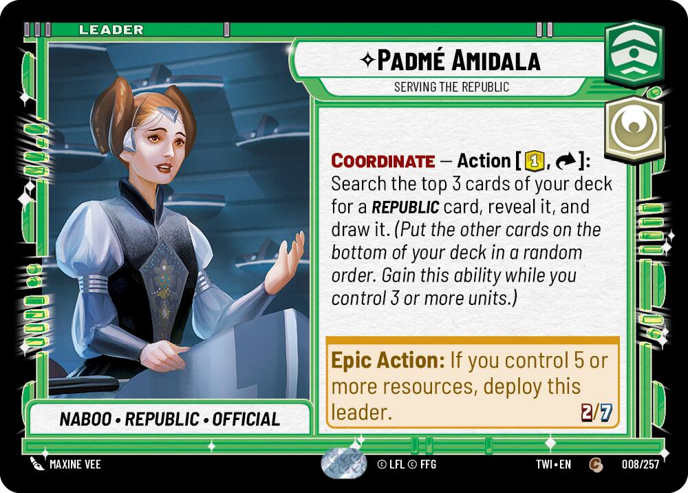 Padme Amidala - Serving the Republic (008/257) (008/257) [Twilight of the Republic] | Galactic Gamez