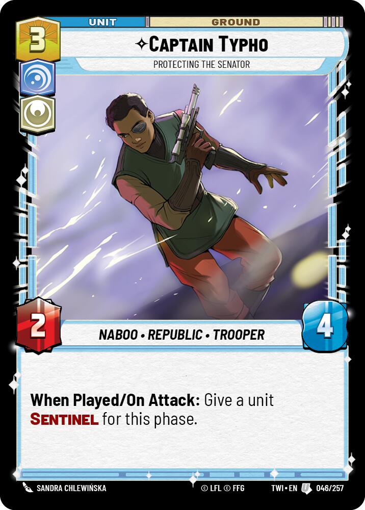 Captain Typho - Protecting the Senator (046/257) (046/257) [Twilight of the Republic] | Galactic Gamez