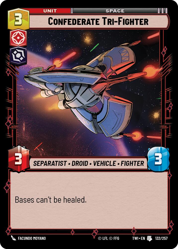 Confederate Tri-Fighter (132/257) (132/257) [Twilight of the Republic] | Galactic Gamez