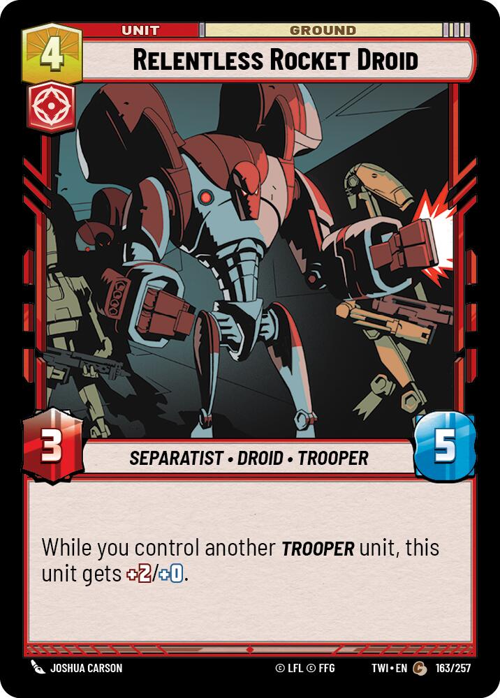 Relentless Rocket Droid (163/257) (163/257) [Twilight of the Republic] | Galactic Gamez