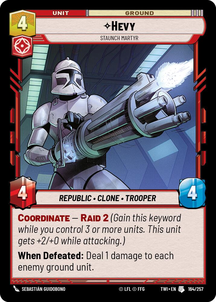 Hevy - Staunch Martyr (164/257) (164/257) [Twilight of the Republic] | Galactic Gamez