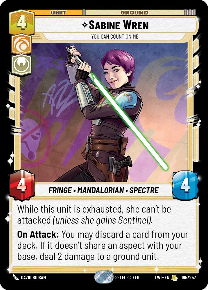 Sabine Wren - You Can Count On Me (195/257) (195/257) [Twilight of the Republic] | Galactic Gamez
