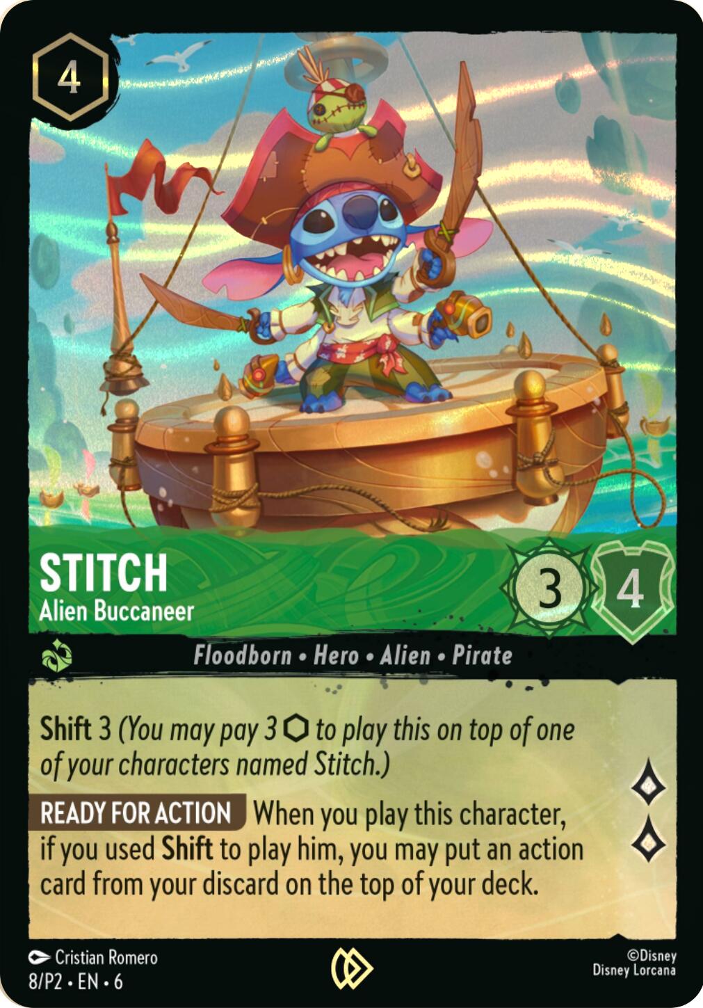 Stitch - Alien Buccaneer (Stitch Collector's Gift Set Promo) (8) [Promo Cards] | Galactic Gamez