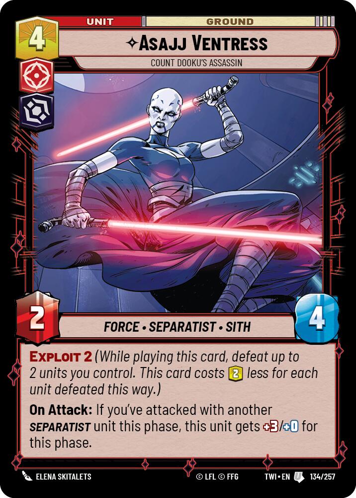 Asajj Ventress - Count Dooku's Assassin (134/257) (134/257) [Twilight of the Republic] | Galactic Gamez