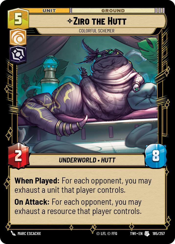 Ziro the Hutt - Colorful Schemer (185/257) (185/257) [Twilight of the Republic] | Galactic Gamez