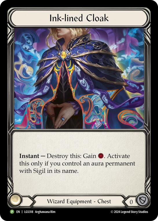 Ink-lined Cloak [LGS318] (Promo)  Rainbow Foil | Galactic Gamez