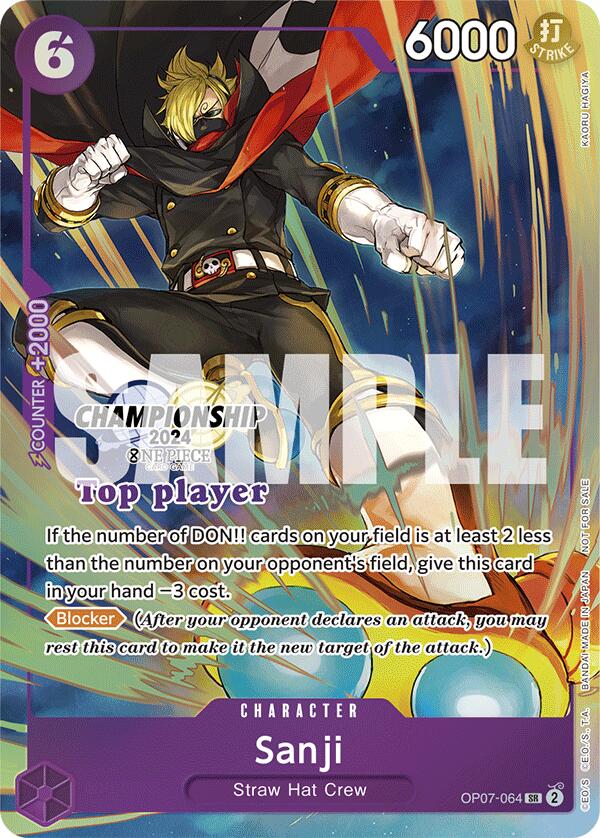 Sanji (Championship 2024 Top Player Pack) [One Piece Promotion Cards] | Galactic Gamez