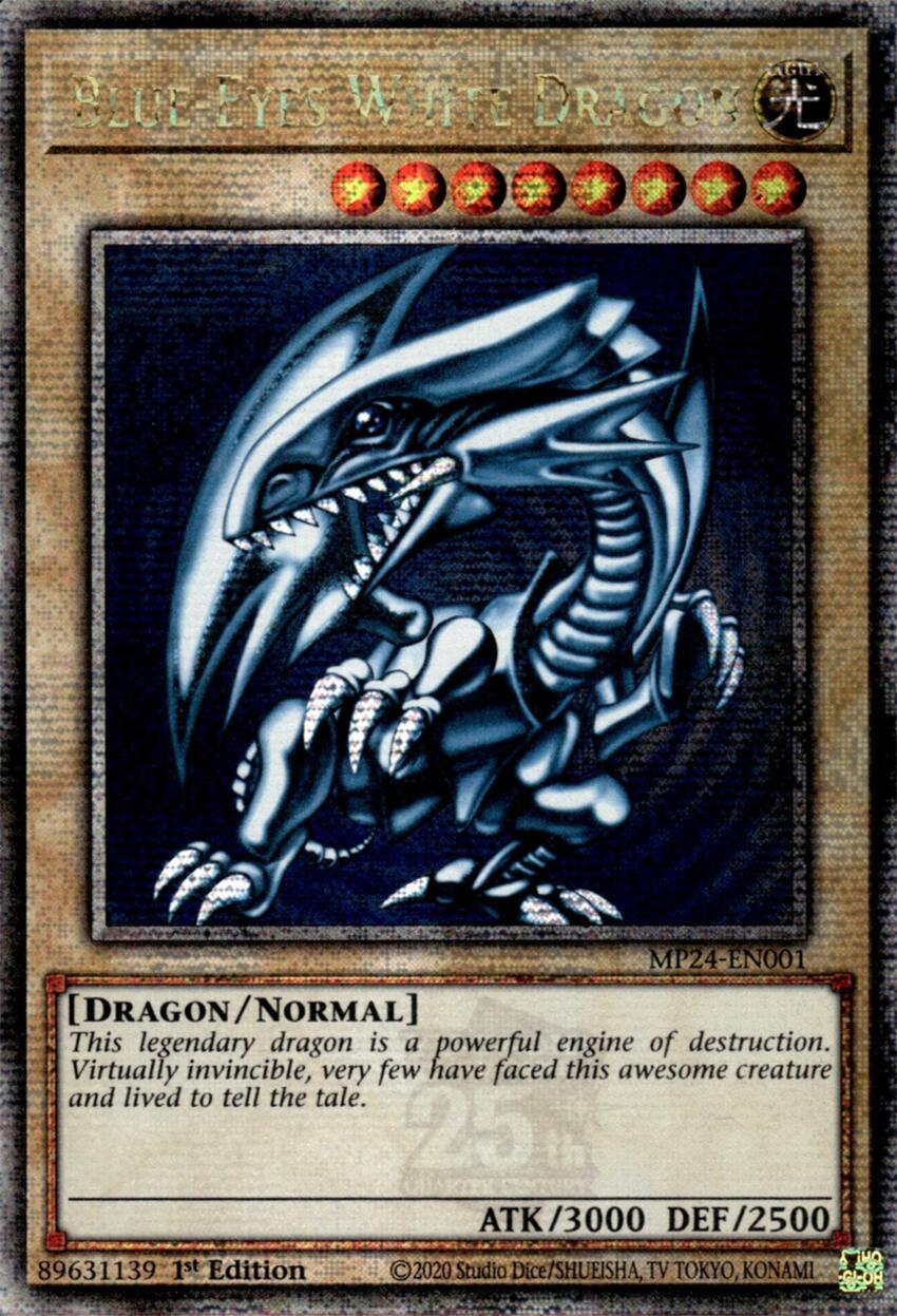 Blue-Eyes White Dragon [MP24-EN001] Quarter Century Secret Rare | Galactic Gamez