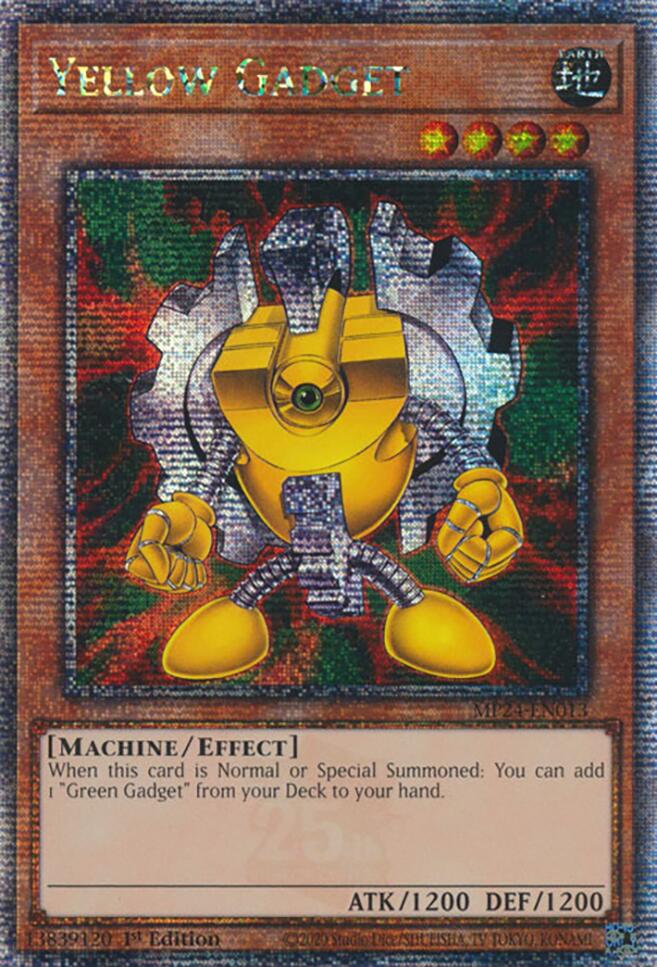 Yellow Gadget [MP24-EN013] Quarter Century Secret Rare | Galactic Gamez